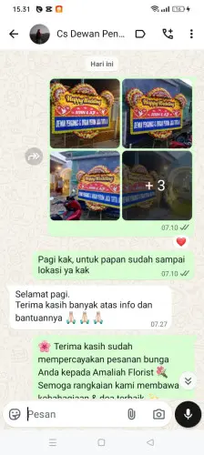 Testimonial Papan Bunga Pernikahan mekarsaluyu