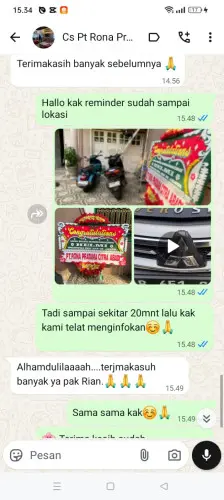 Testimonial Papan Bunga mekarsaluyu
